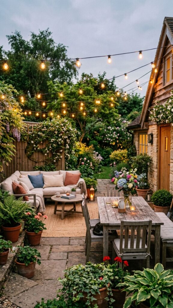 1. Layer String Lights Overhead