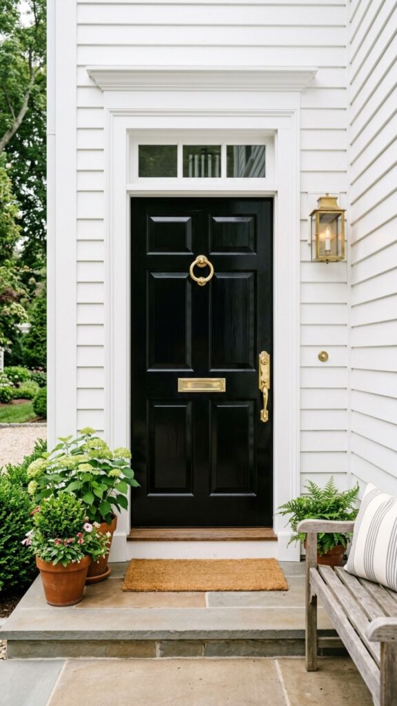 1. Paint the Front Door a Bold Black