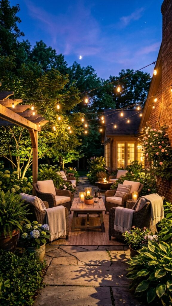 1. Refresh Your Space With a String Light Canopy