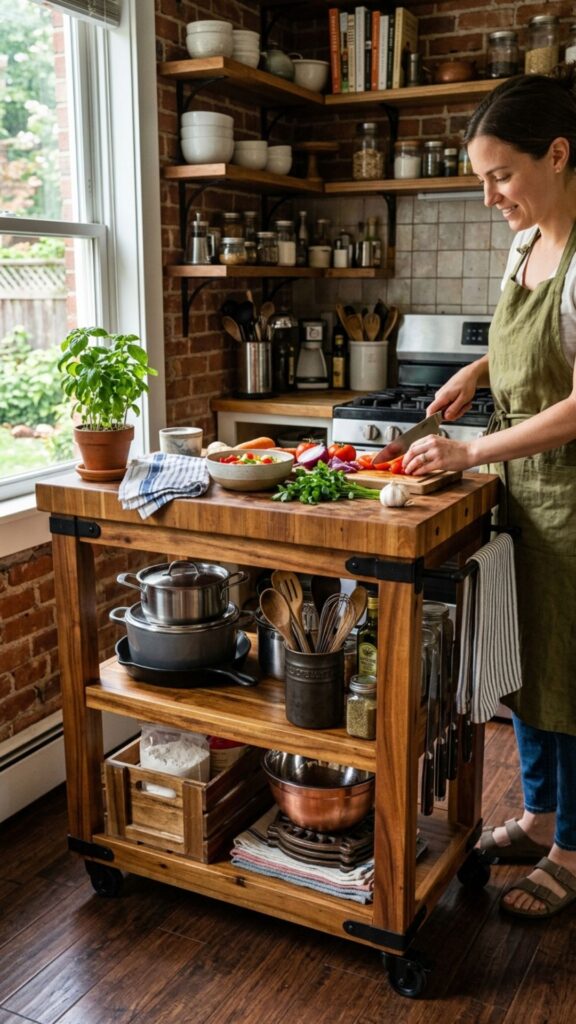 1. Repurpose a Rolling Kitchen Cart