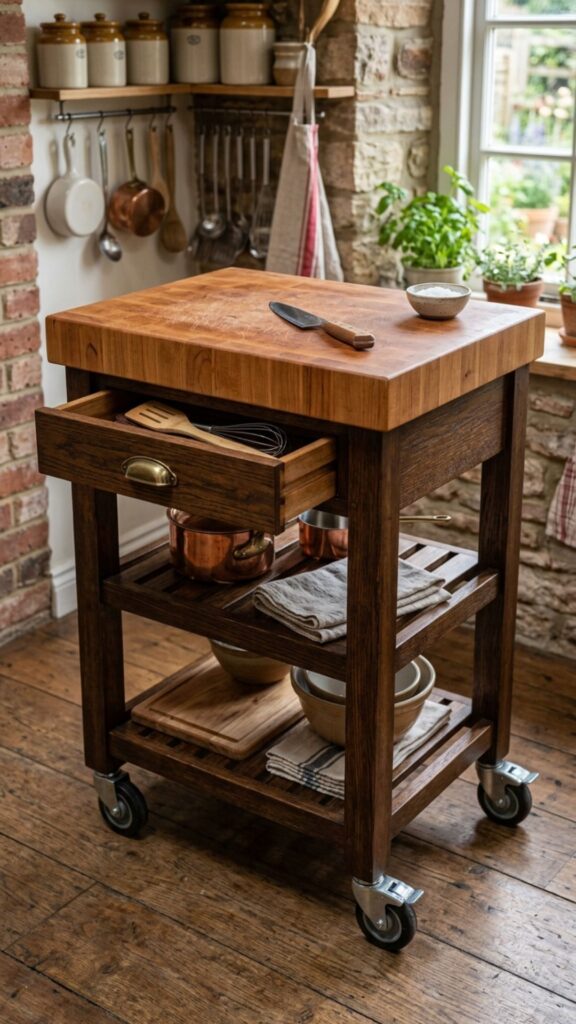 1. The Classic Butcher Block Cart