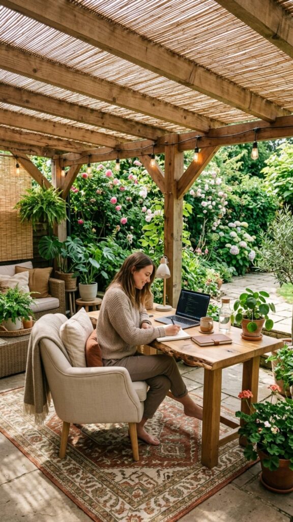 1. The Cozy Covered Patio Office