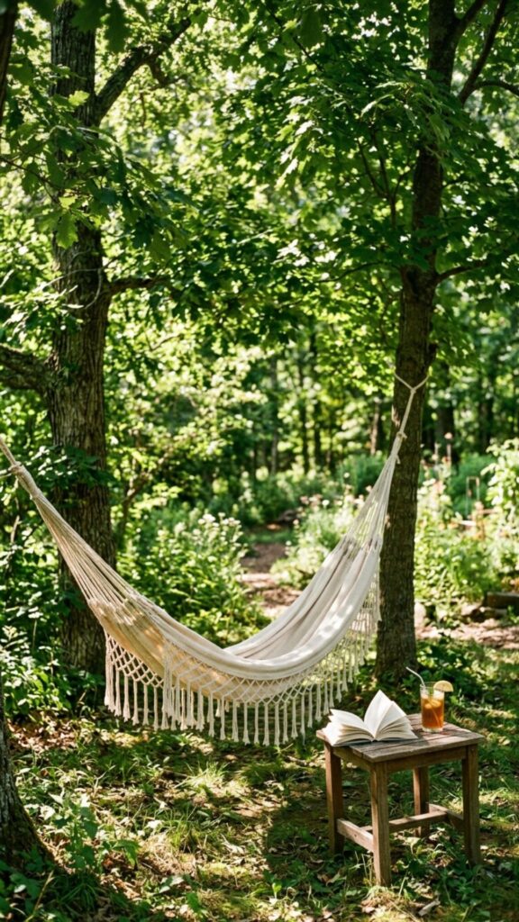 1. Tuck a Hammock Between Two Trees