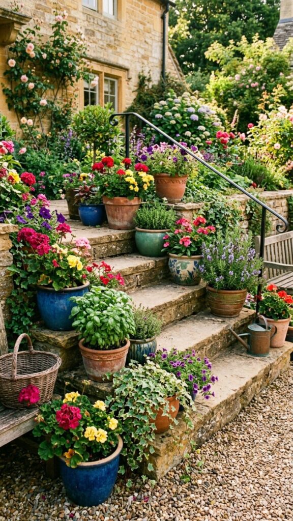 10. Add Container Gardens for Instant Color