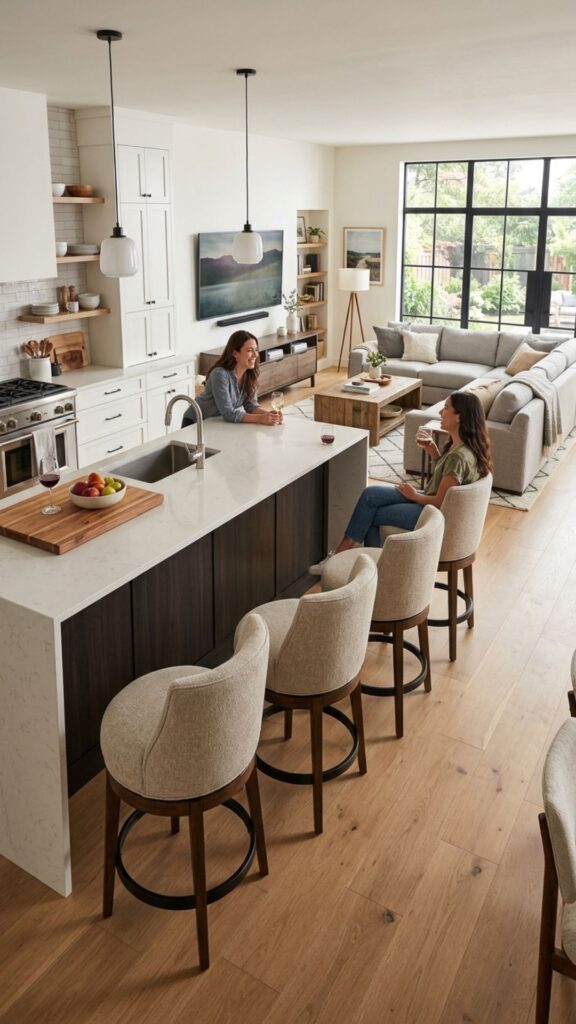 10. Add Seating That Faces the Living Room