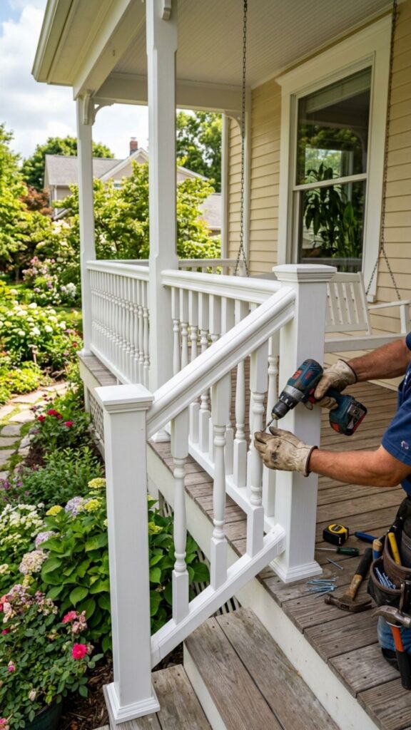 10. Build or Add Porch Railings
