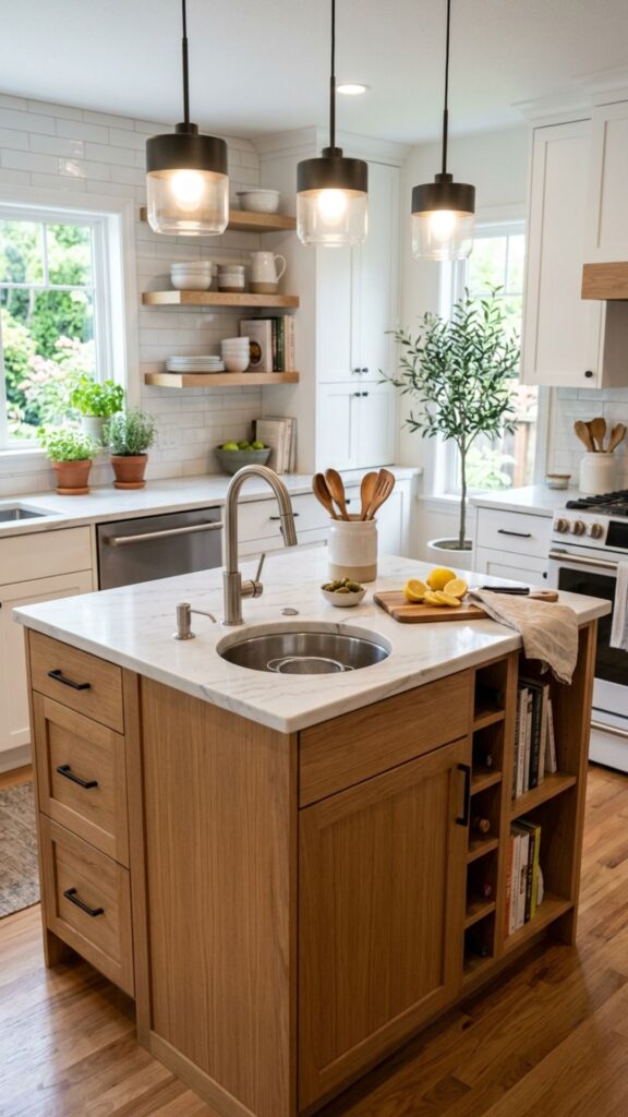 10. Compact Island With a Prep Sink