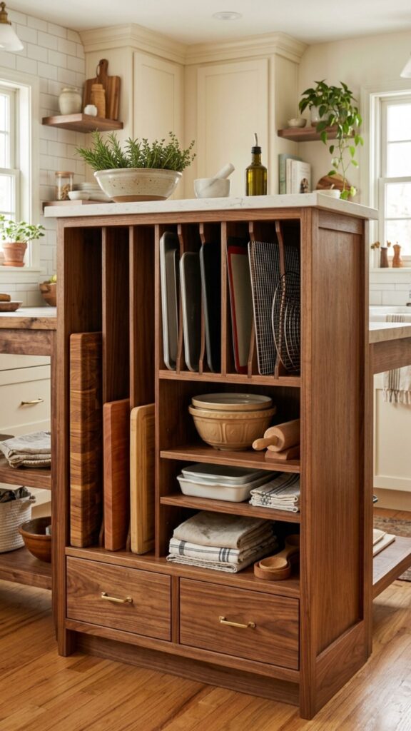10. Cutting Board and Bakeware Slots