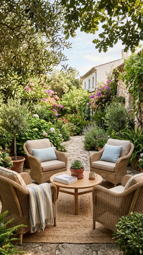 10. Incorporate Weatherproof Seating