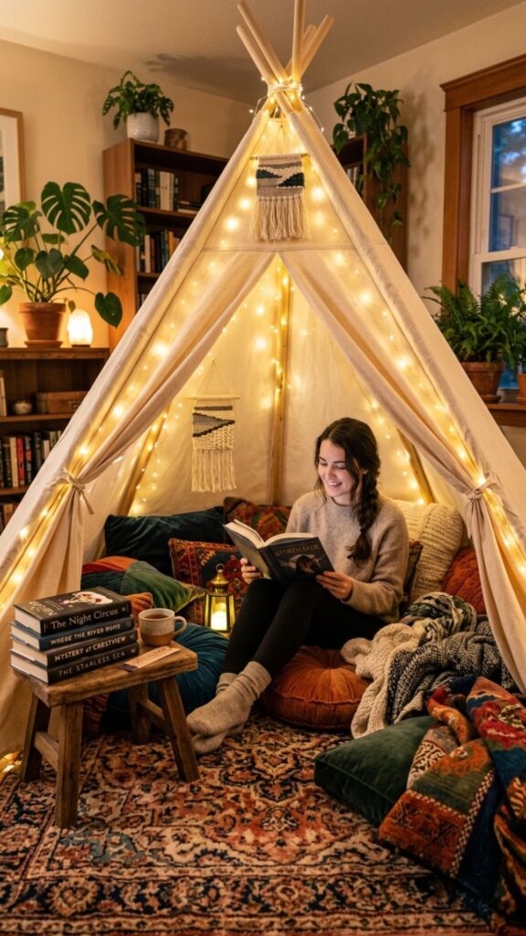 10. Install a Reading Teepee for Kids and Adults