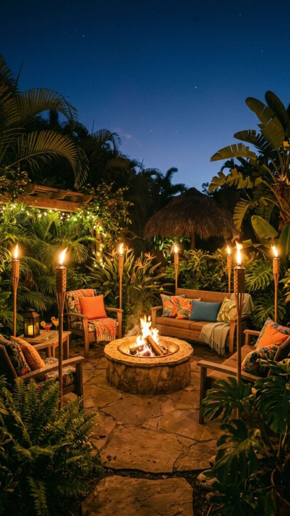 10. Rope Lights Along Seating Edges