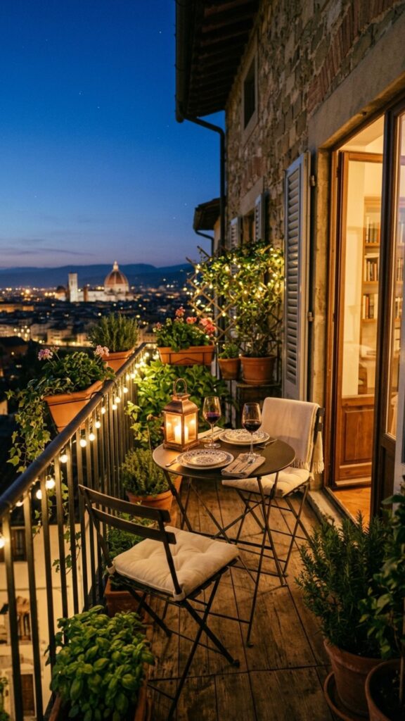 10. Set Up a Balcony Bistro Nook