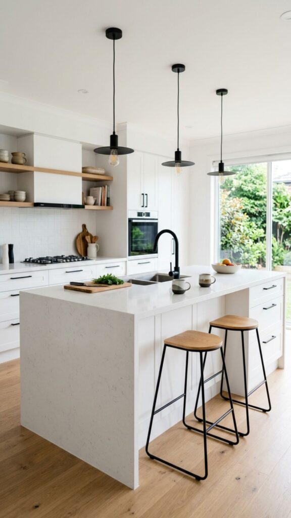 10. White Island with Black Hardware