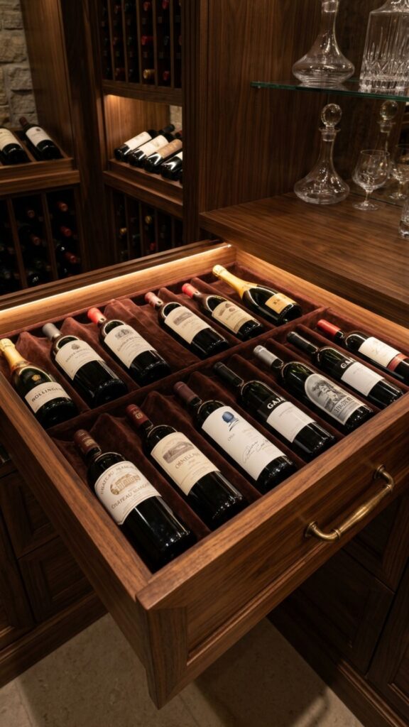 10. Wine and Bottle Storage Drawer