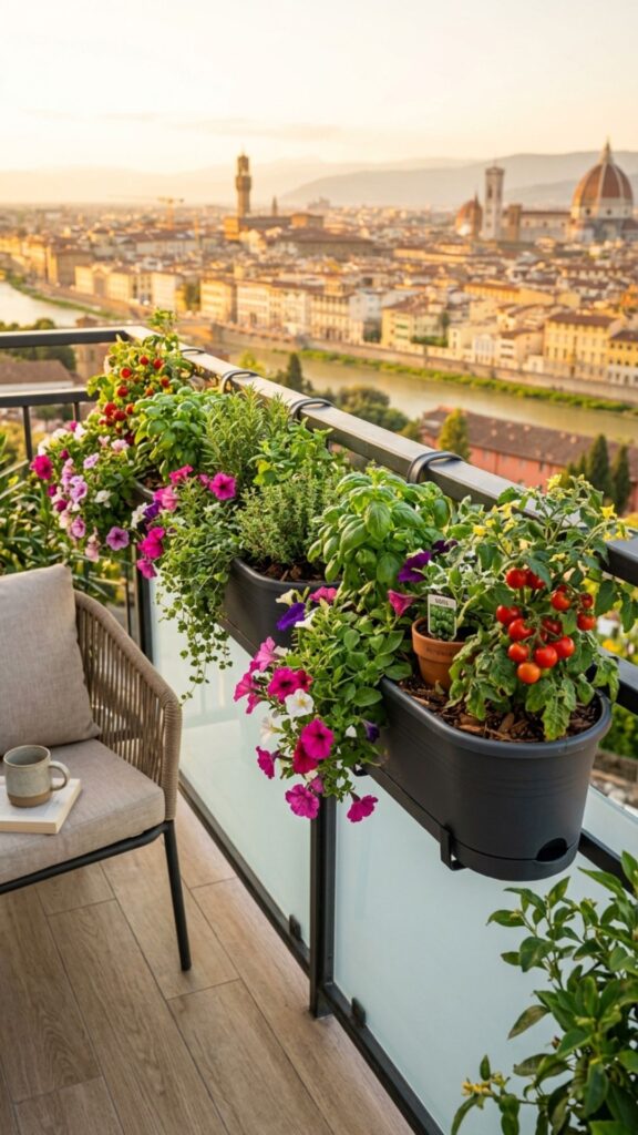 11. Add Railing Planters to Balconies