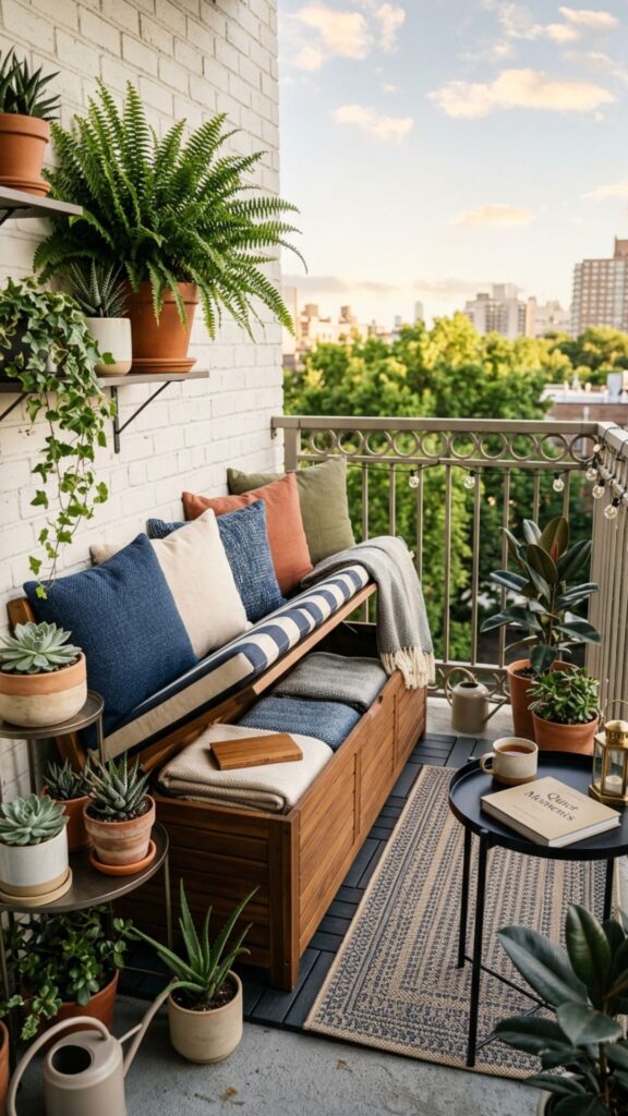 11. Add Storage That Doubles as Seating