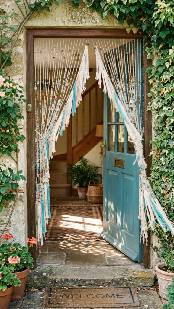 11. Add a Beaded or Fringe Curtain