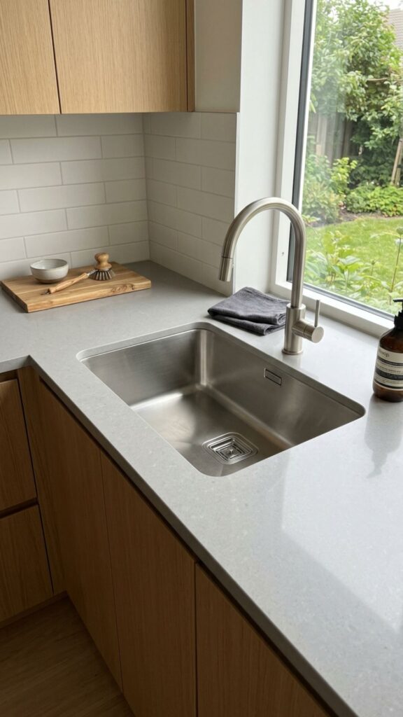 11. Add a Sunken Sink for Clean Lines