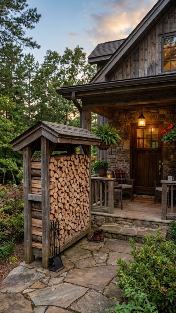 11. Build a Small Firewood Storage Feature