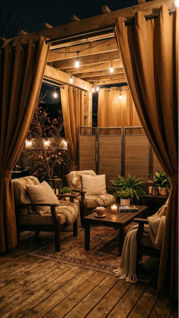 11. Create Windbreaks with Screens or Curtains