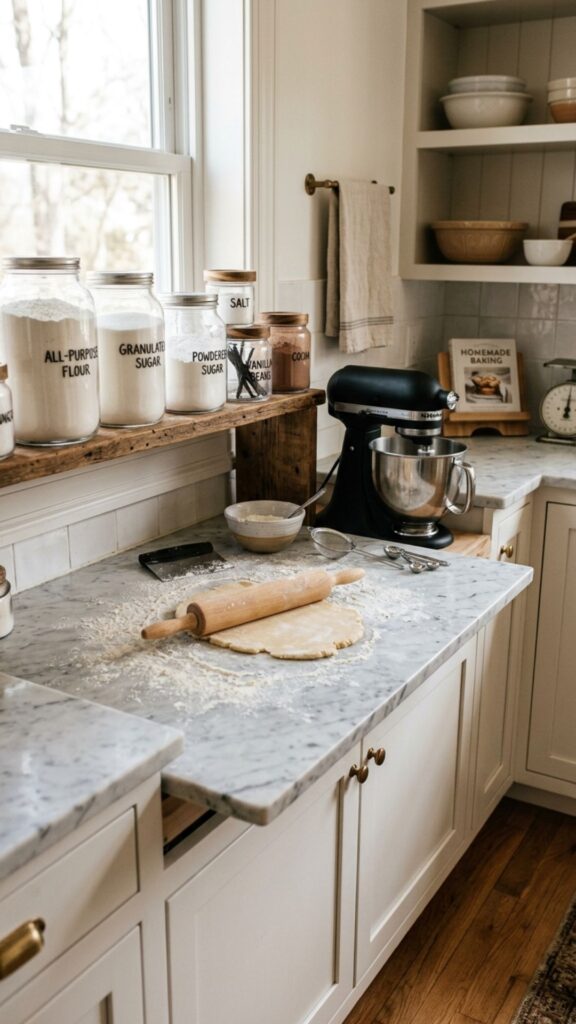 11. Create a Baking Zone With a Lower Counter