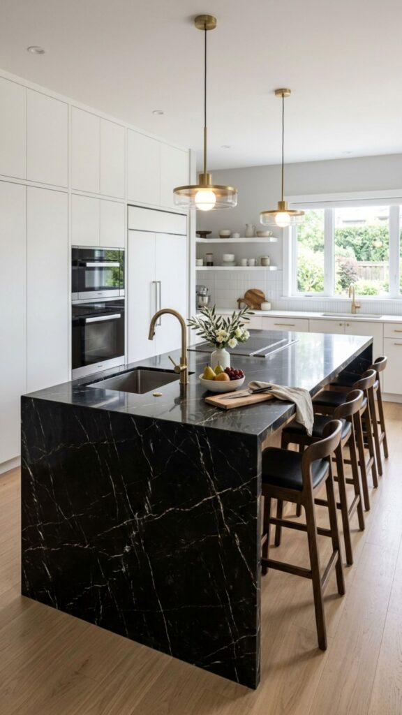 11. Dramatic Black Marble Top