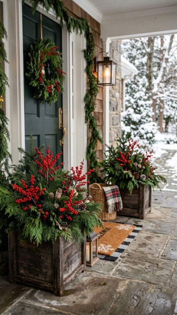 11. Fill Planters with Winterberry