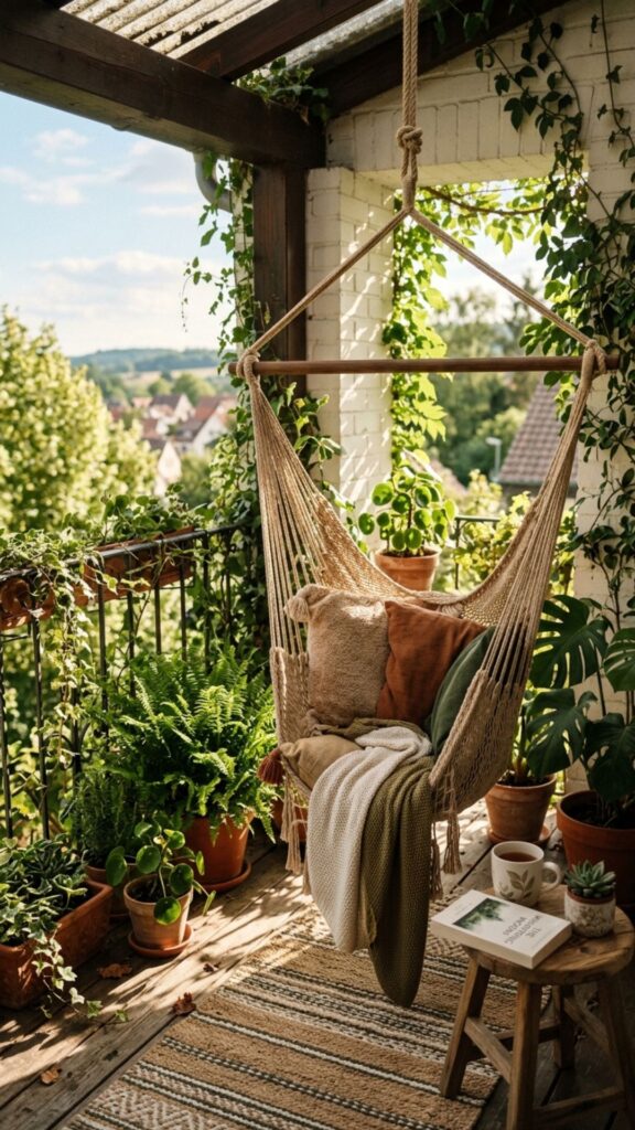 11. Hang a Cozy Hammock or Swing Chair