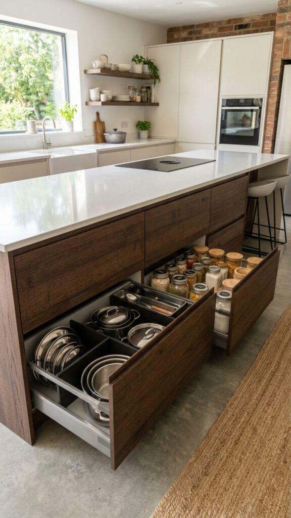 11. Island With Drawers Instead of Cabinets