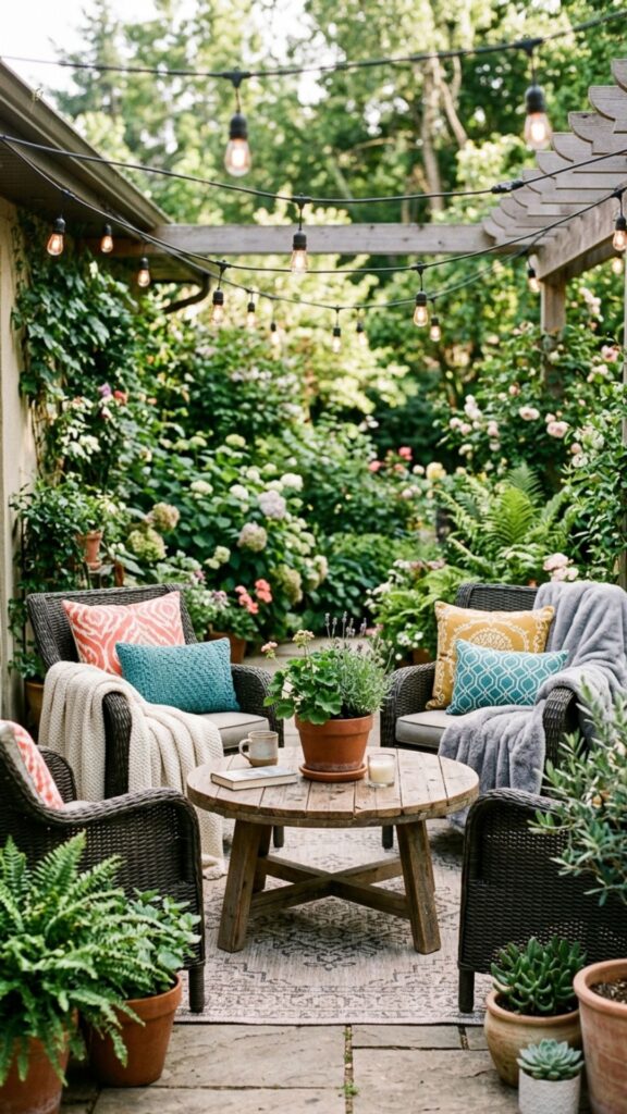 11. Layer Textiles With Throw Pillows and Blankets