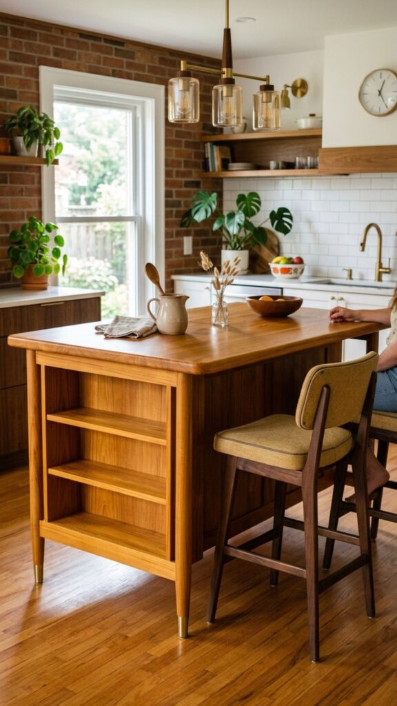 11. Mid-Century Modern Teak Island