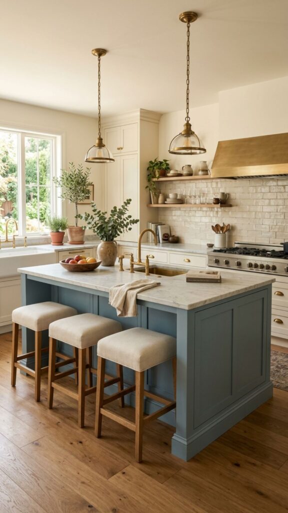 11. Muted Dusty Blue Island