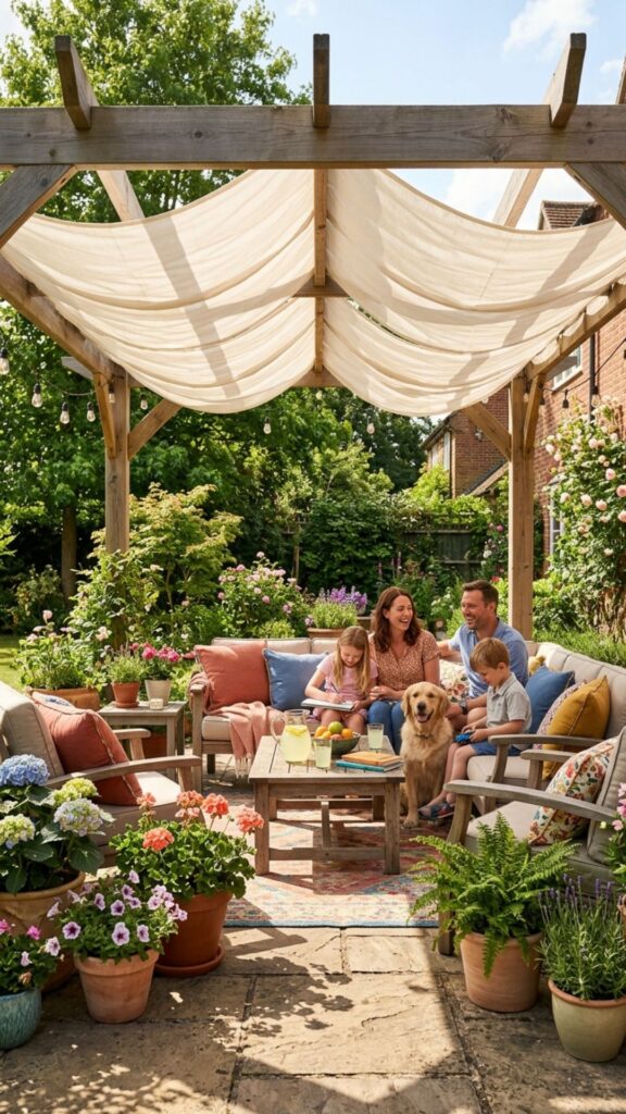 11. Pergola with Retractable Canopy