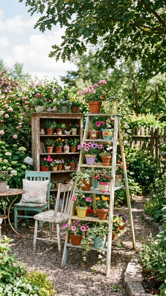 11. Repurpose Old Furniture for Outdoor Use