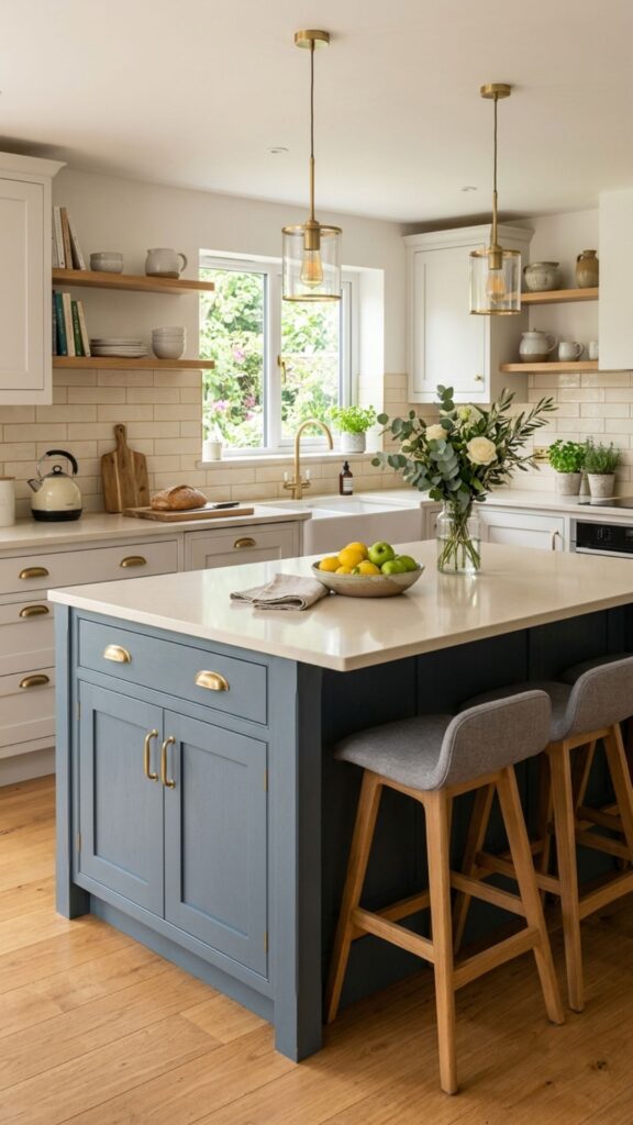 11. Slate Blue for a Soft Modern Touch