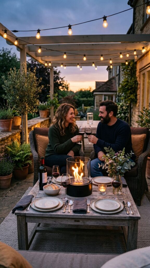 11. Tabletop Fireplace for Small Patios