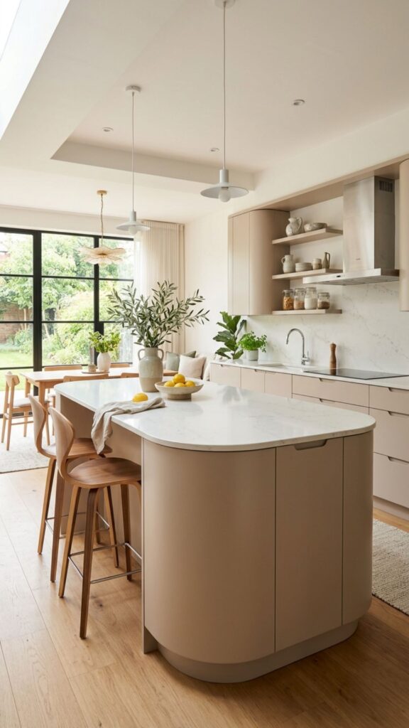 11. Use a Curved Corner Island