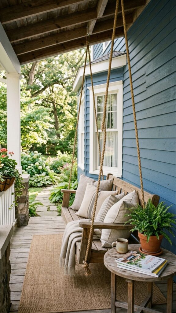 12. A Cozy Porch Swing