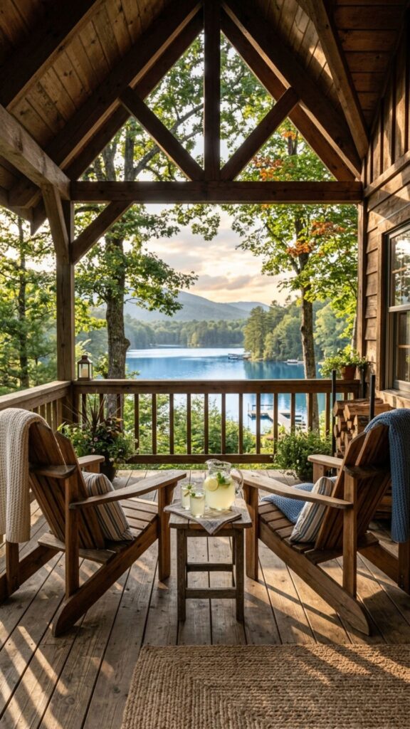12. Add Adirondack Chairs for Classic Comfort