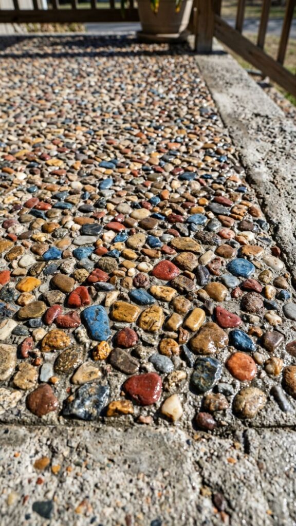 12. Add Texture with an Exposed Aggregate Finish