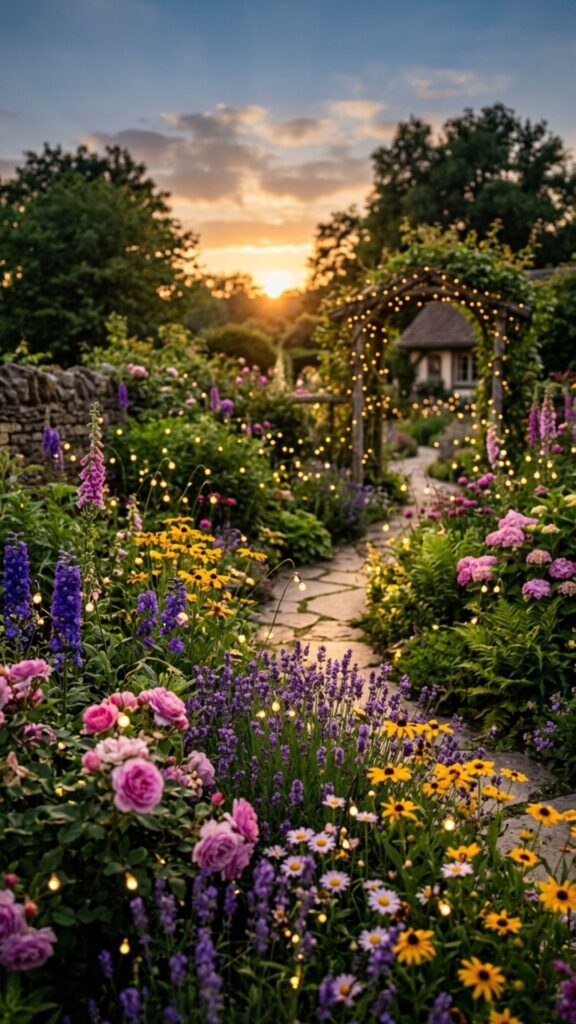 12. Add Whimsy with Solar Firefly Lights