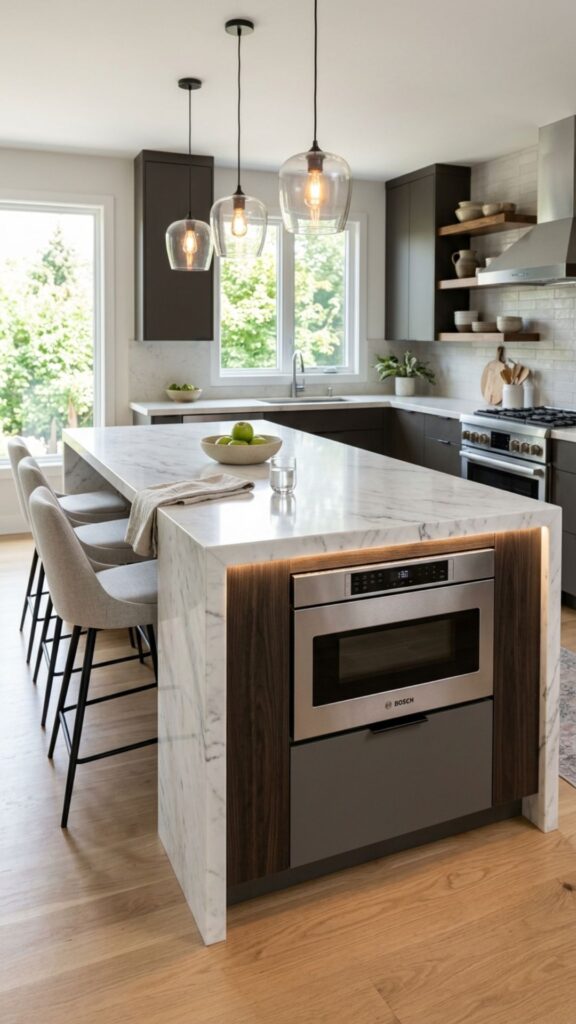12. Add a Built-In Microwave or Oven