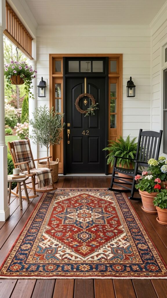 12. Add a Statement Outdoor Rug