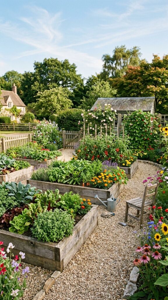 12. Build Raised Garden Beds from Timber