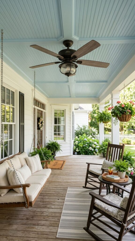 12. Ceiling Fan and Beadboard Ceiling
