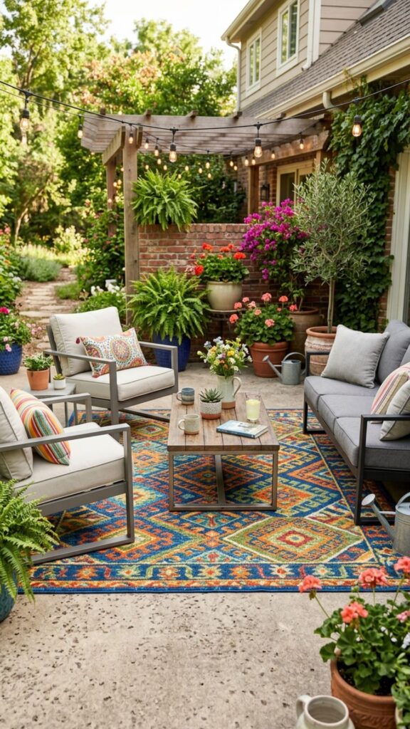 12. Colorful Outdoor Rugs to Ground the Look