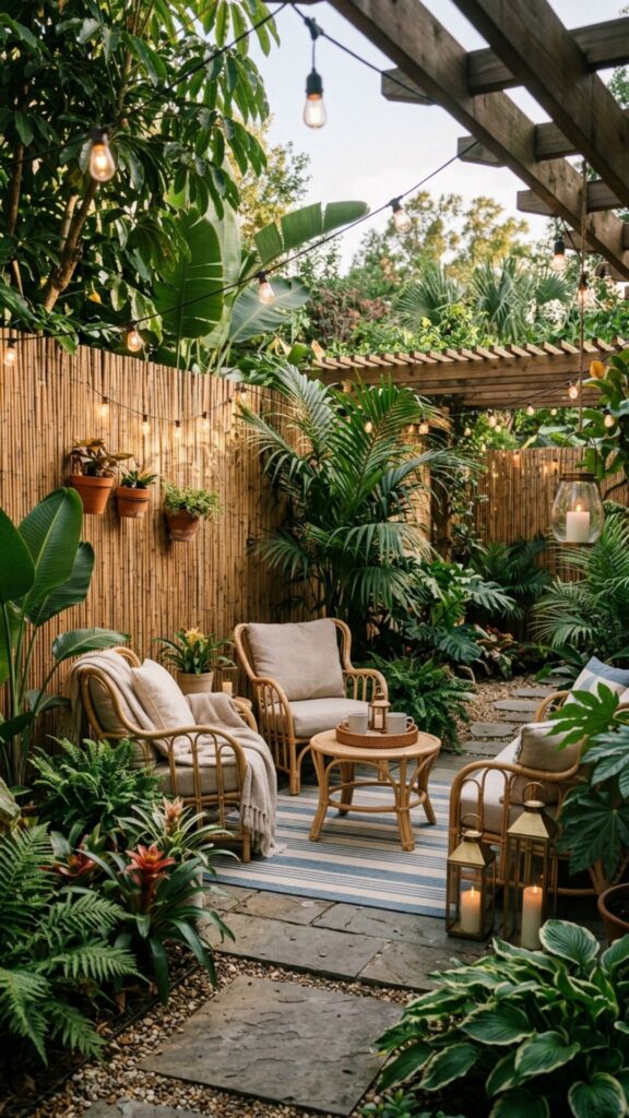 12. Create Privacy With Bamboo Screens