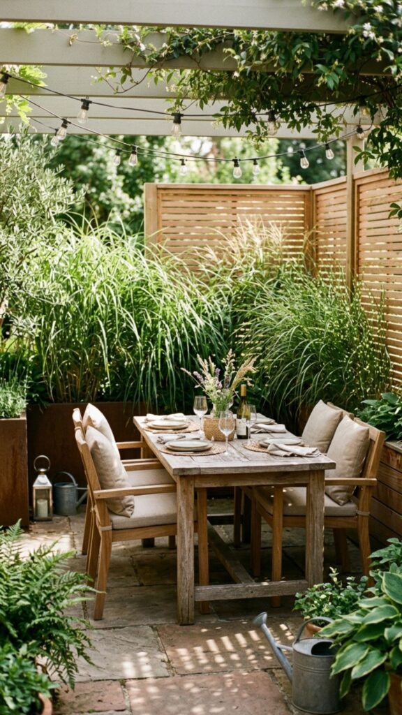 12. Create Privacy With Planters and Screens