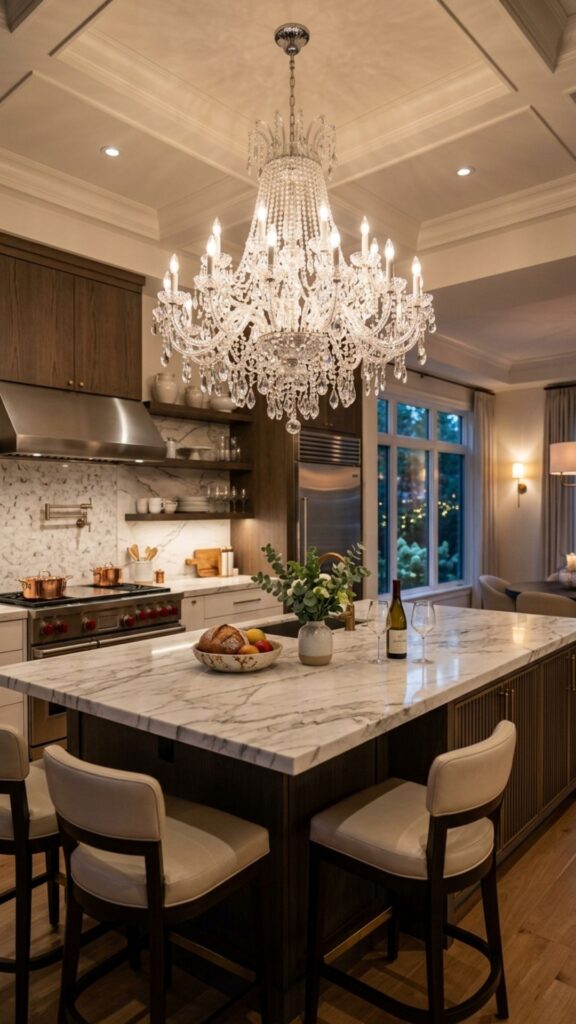 12. Crystal Accent Chandeliers