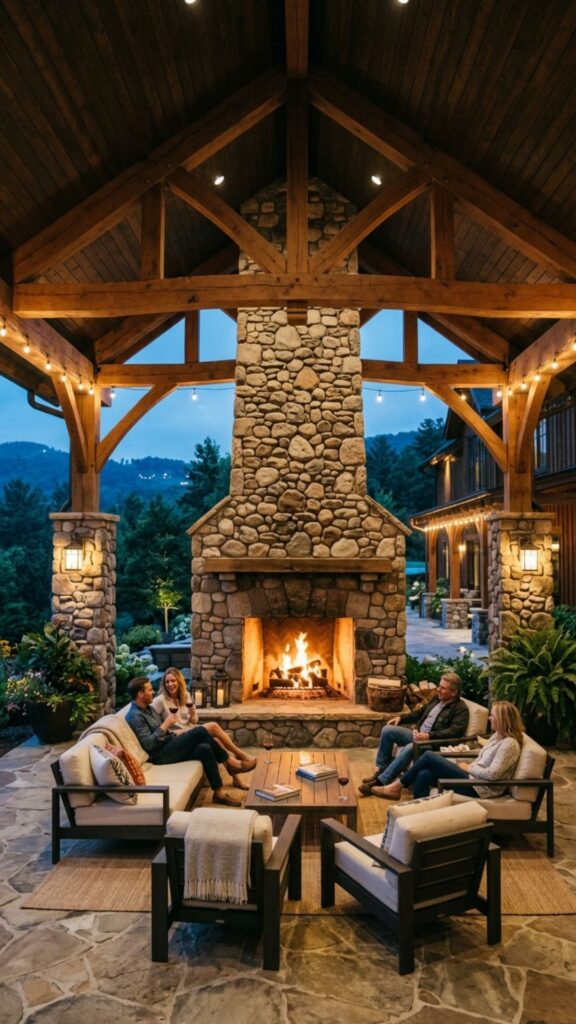 12. Grand Two-Story Fireplace
